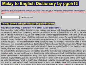 Malay-English Dictionary by pgoh13