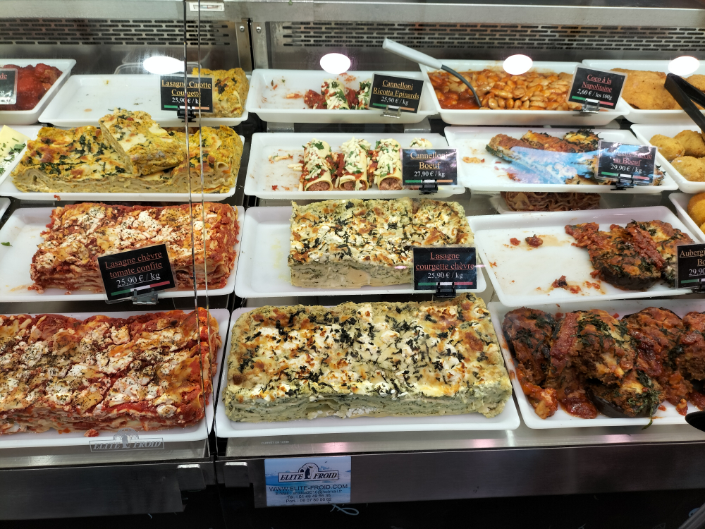 Le marché President Wilson, Paris: stand de lasagnes Le marché President Wilson, Paris: stand de lasagnes