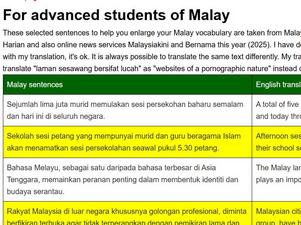 Malay sentences 2025 to enlarge your vocabulary