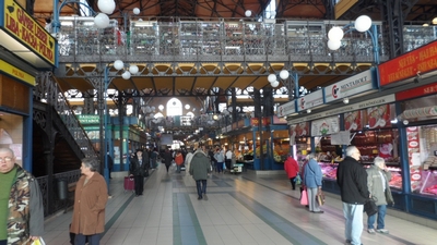 Main hall of the Central Market of Budapest